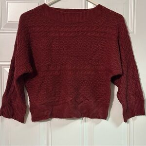 NOVA KIDS Girls Burgundy Knit Sweater/Pants Size 12